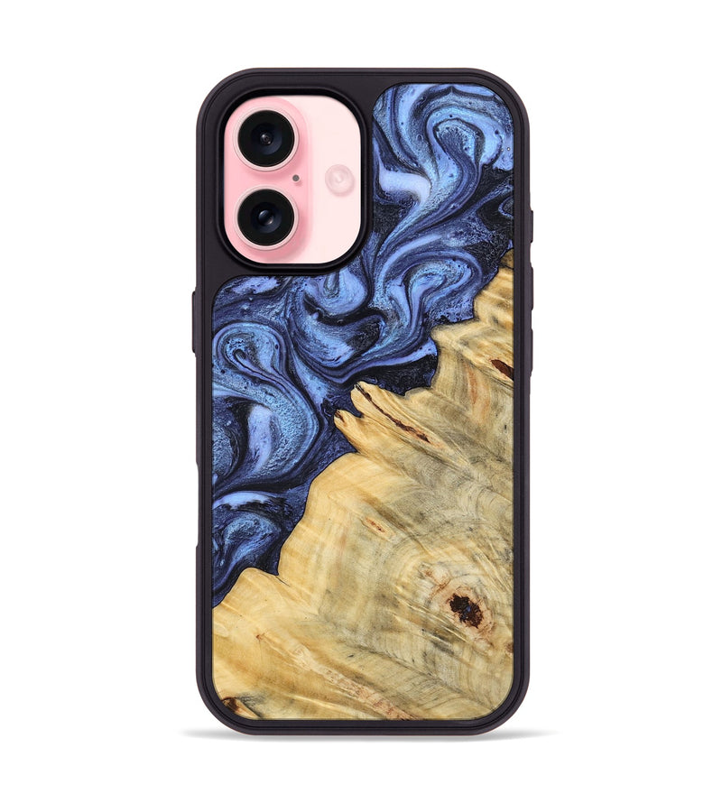 iPhone 16 Wood Phone Case - Joelle (Blue, 798120)