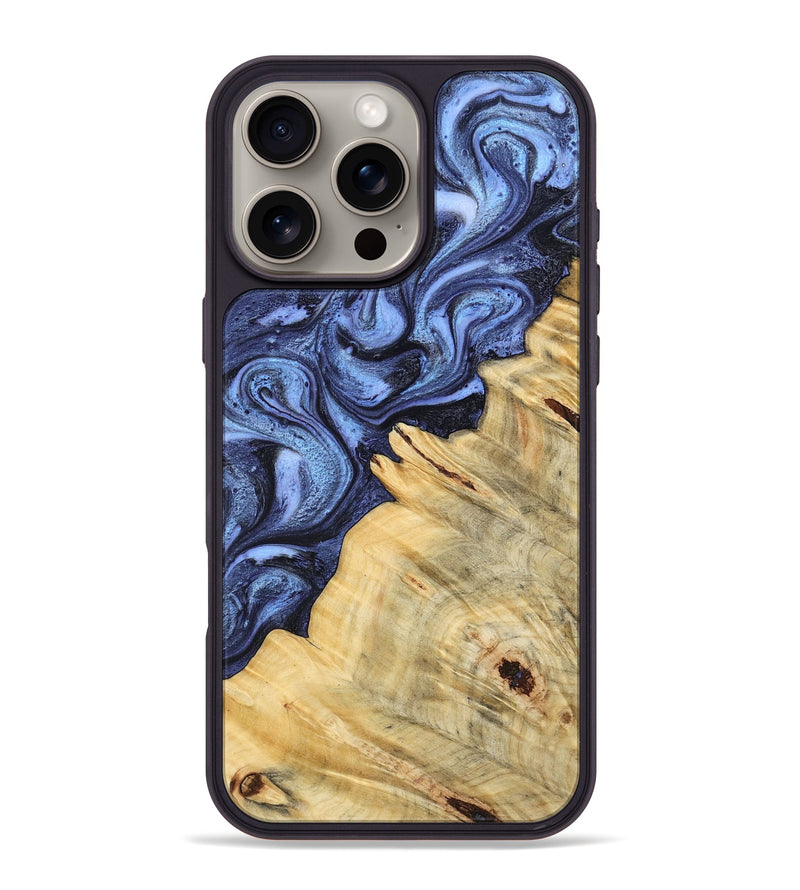 iPhone 16 Pro Max Wood Phone Case - Joelle (Blue, 798120)