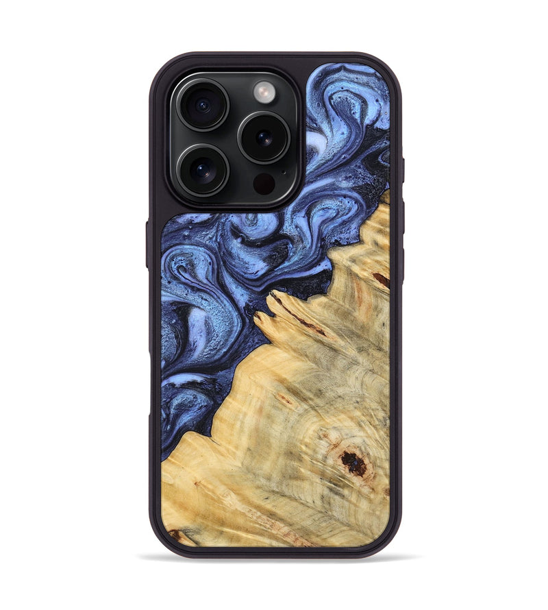 iPhone 16 Pro Wood Phone Case - Joelle (Blue, 798120)