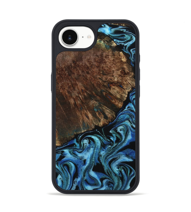 iPhone 16e Wood Phone Case - Marie (Blue, 798122)