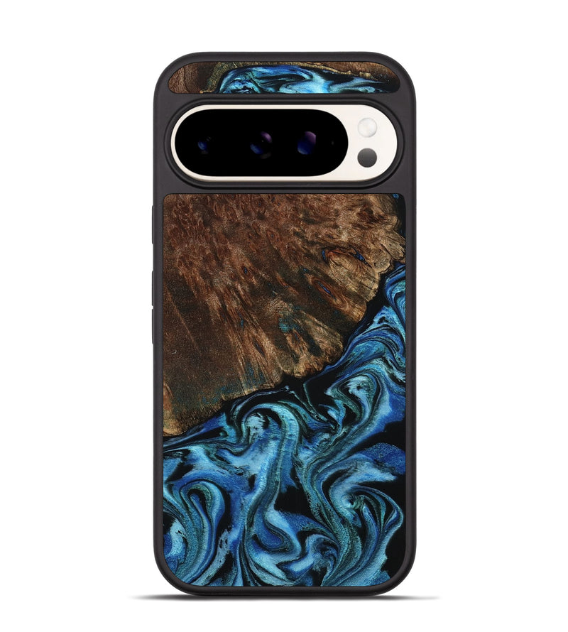 Pixel 9 Wood Phone Case - Marie (Blue, 798122)