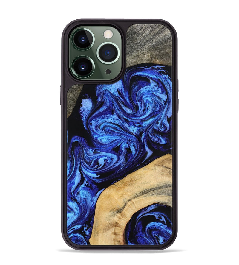iPhone 13 Pro Max Wood Phone Case - Mariana (Blue, 798123)