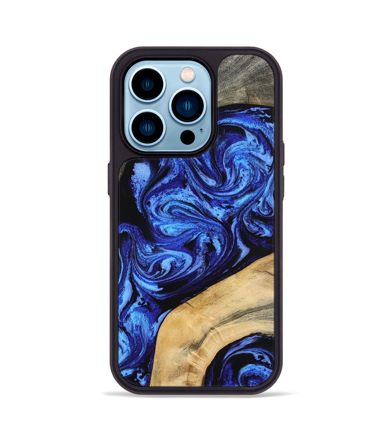 iPhone 14 Pro Wood Phone Case - Mariana (Blue, 798123)