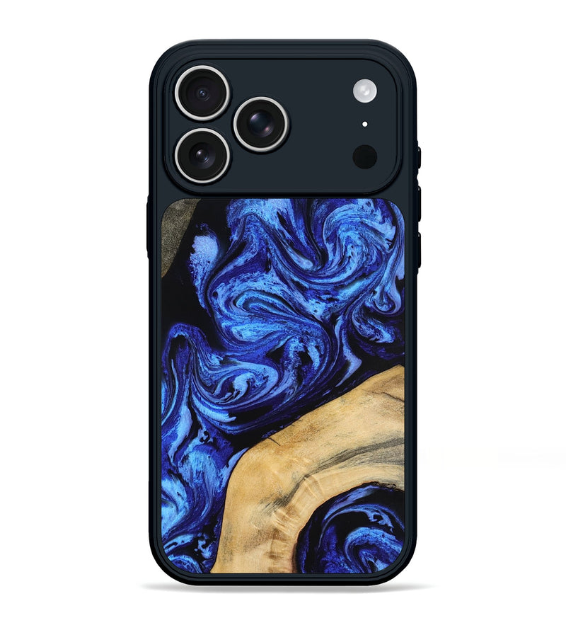 iPhone 17 Pro Max Wood Phone Case - Mariana (Blue, 798123)