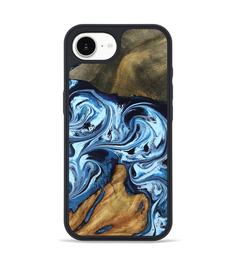 iPhone 16e Wood Phone Case - Lyn (Blue, 798124)