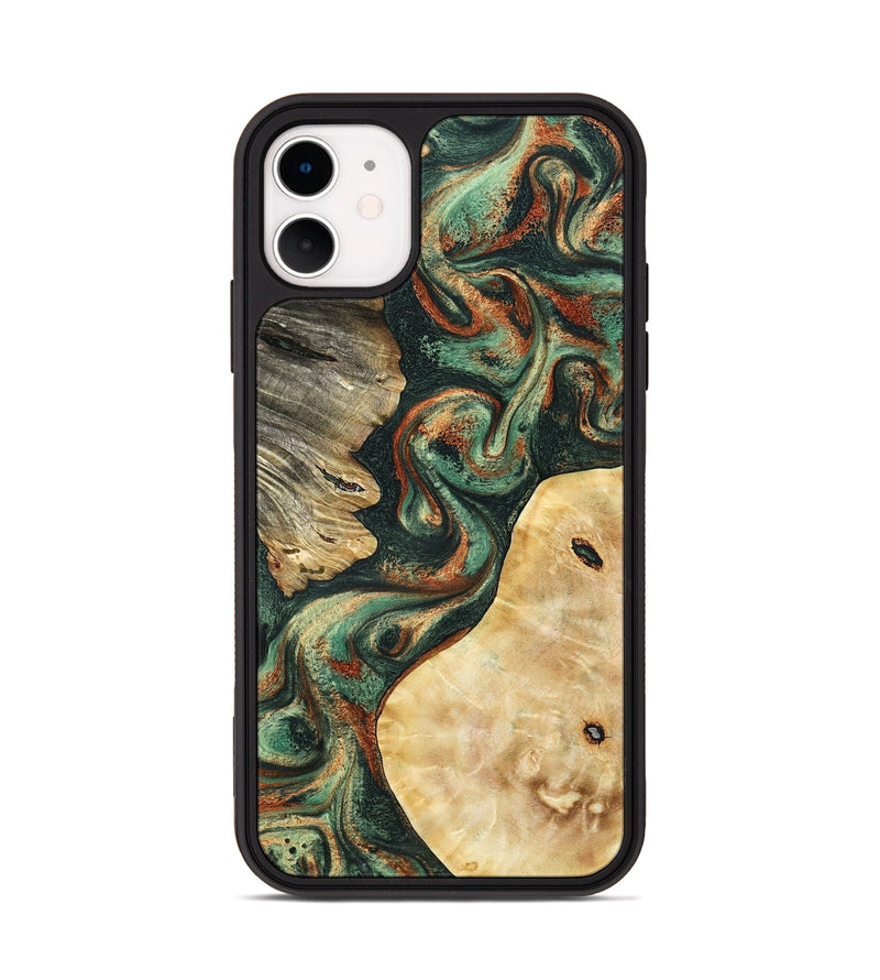 iPhone 11 Wood Phone Case - Kannon (Green, 798126)
