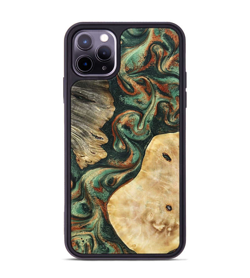 iPhone 11 Pro Max Wood Phone Case - Kannon (Green, 798126)
