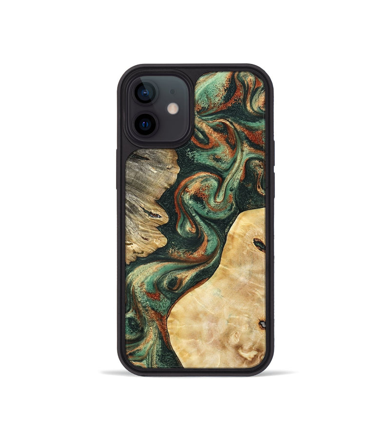 iPhone 12 mini Wood Phone Case - Kannon (Green, 798126)