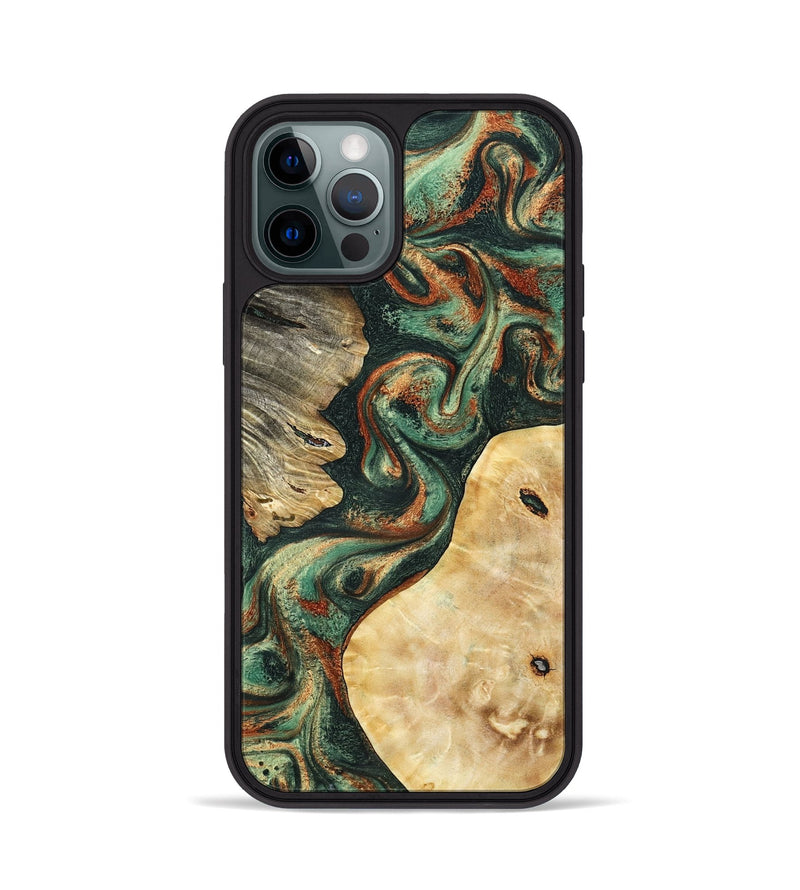 iPhone 12 Pro Wood Phone Case - Kannon (Green, 798126)