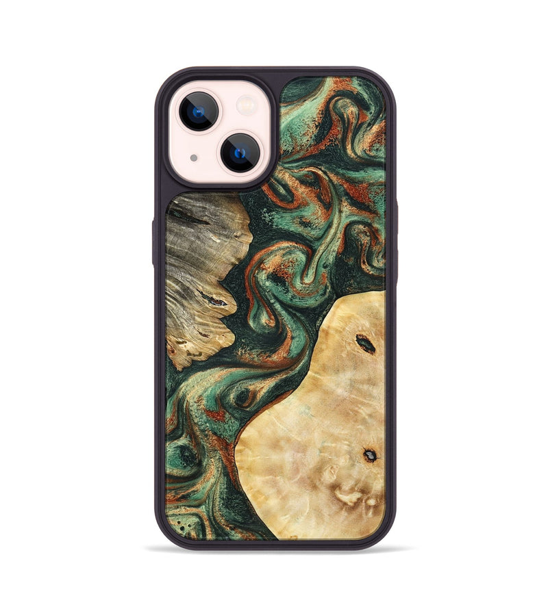 iPhone 14 Wood Phone Case - Kannon (Green, 798126)