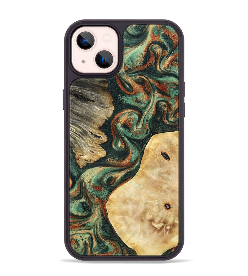 iPhone 14 Plus Wood Phone Case - Kannon (Green, 798126)