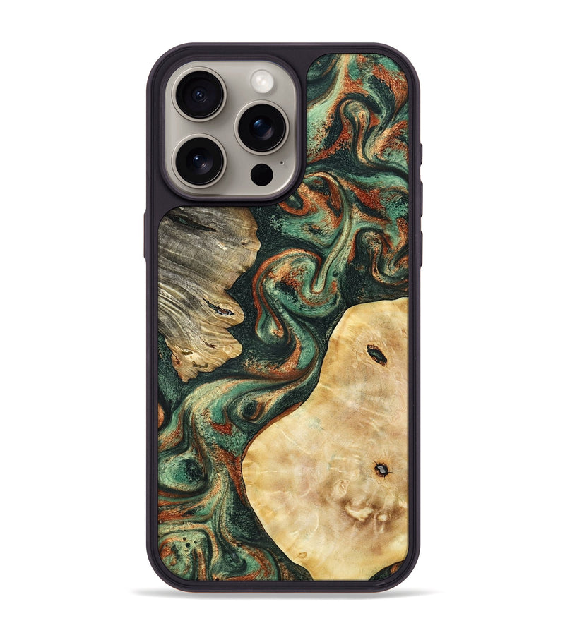 iPhone 15 Pro Max Wood Phone Case - Kannon (Green, 798126)
