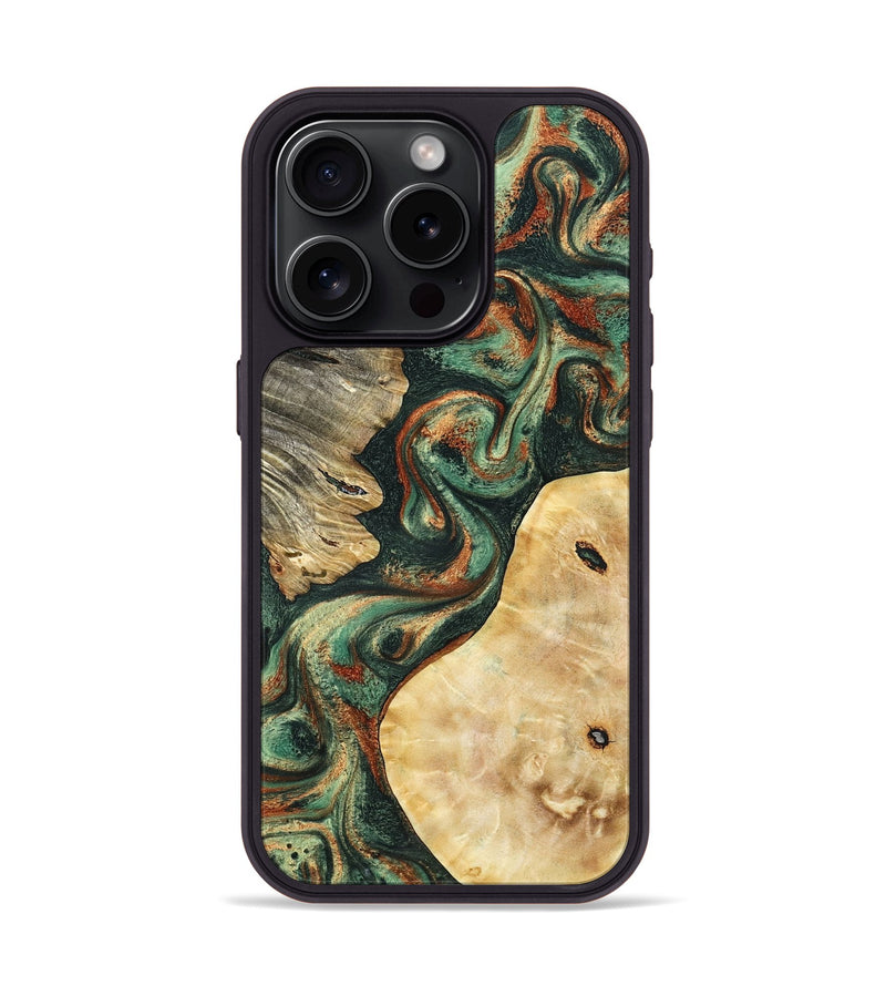 iPhone 15 Pro Wood Phone Case - Kannon (Green, 798126)