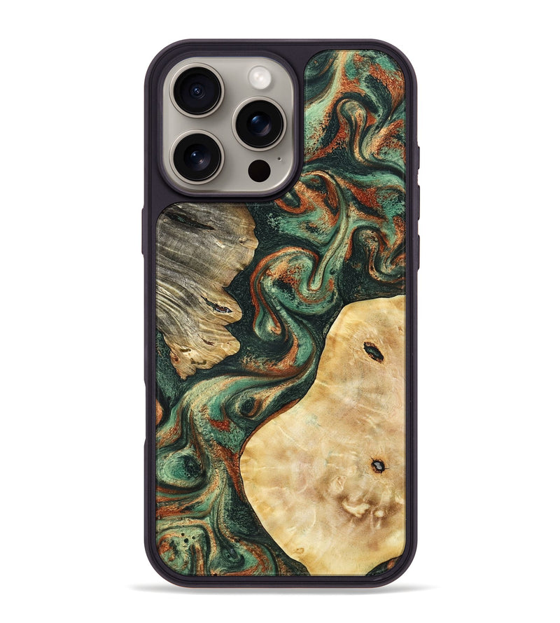 iPhone 16 Pro Max Wood Phone Case - Kannon (Green, 798126)