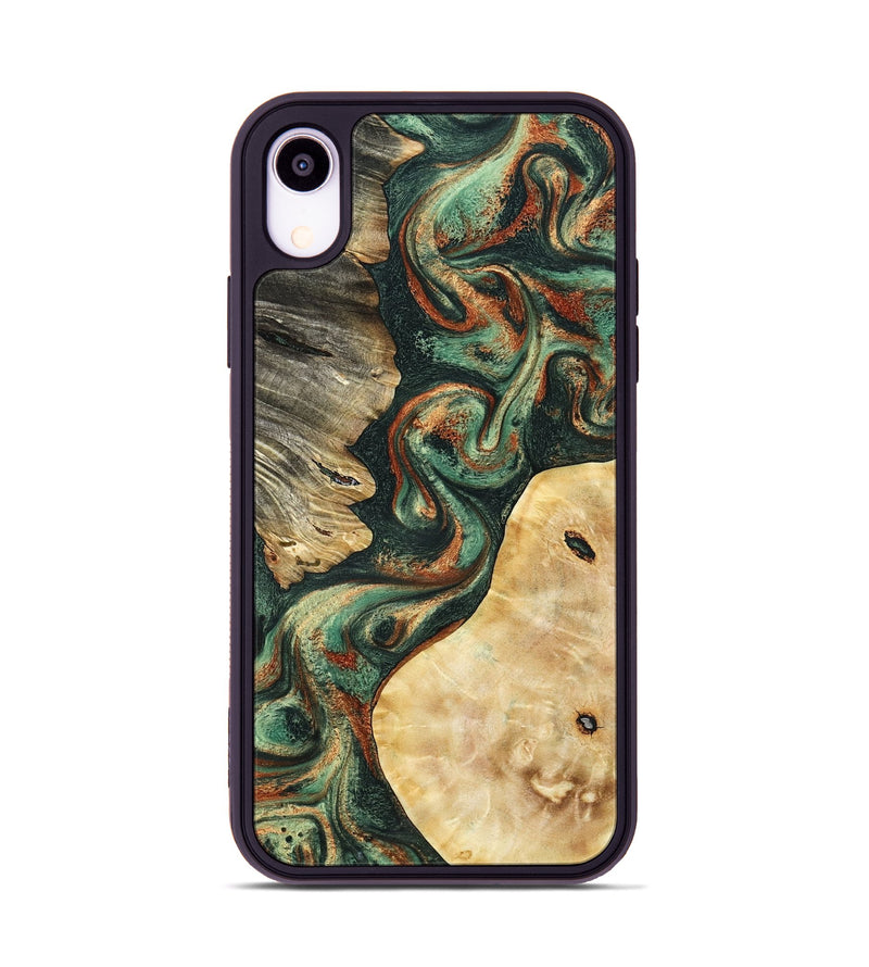 iPhone Xr Wood Phone Case - Kannon (Green, 798126)