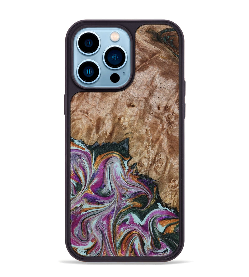 iPhone 14 Pro Max Wood Phone Case - Lois (Green, 798127)