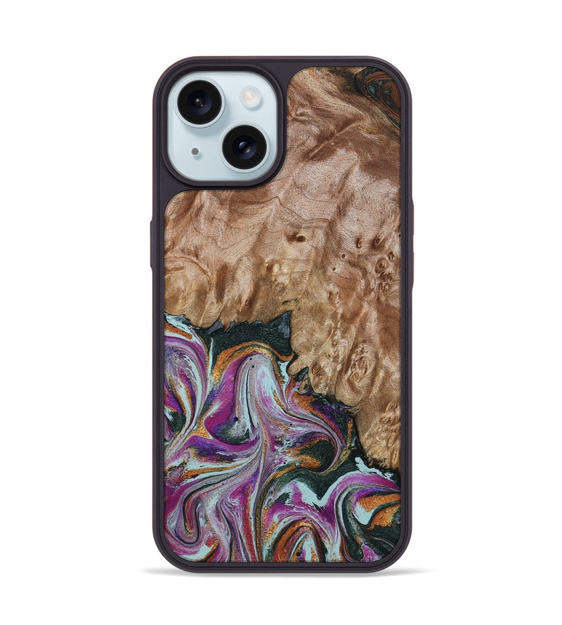 iPhone 15 Wood Phone Case - Lois (Green, 798127)