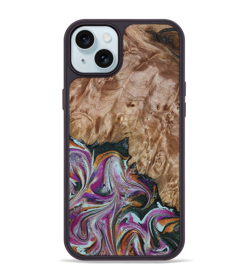 iPhone 15 Plus Wood Phone Case - Lois (Green, 798127)