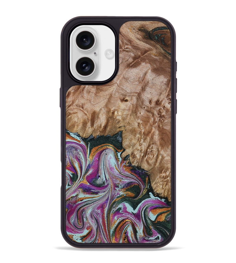 iPhone 16 Plus Wood Phone Case - Lois (Green, 798127)