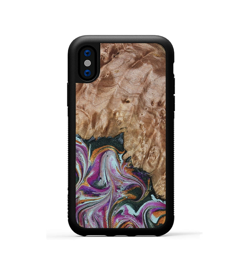 iPhone Xs Wood Phone Case - Lois (Green, 798127)