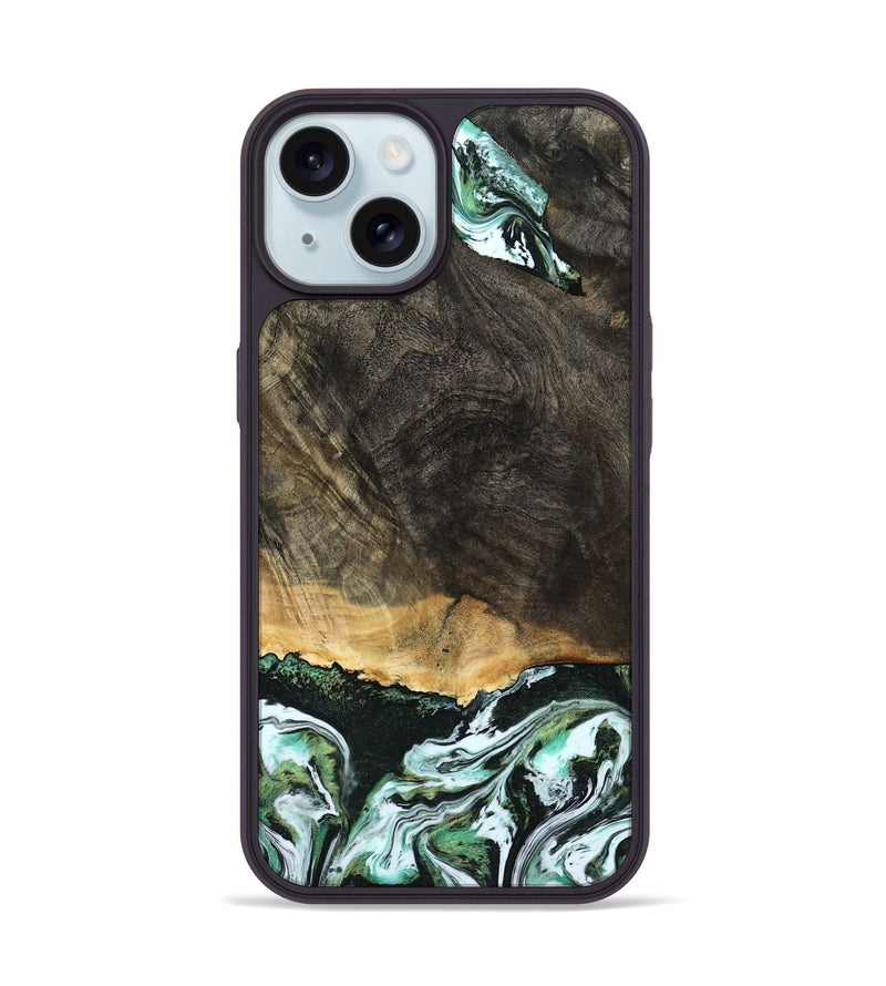 iPhone 15 Wood Phone Case - Arron (Green, 798130)