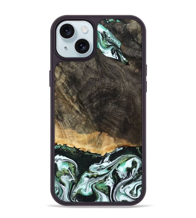 iPhone 15 Plus Wood Phone Case - Arron (Green, 798130)