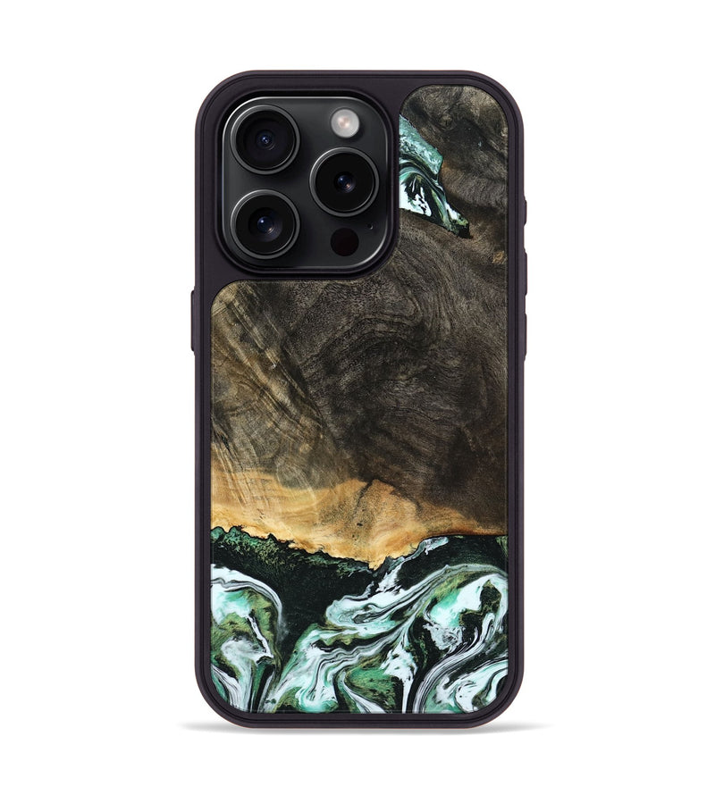 iPhone 15 Pro Wood Phone Case - Arron (Green, 798130)