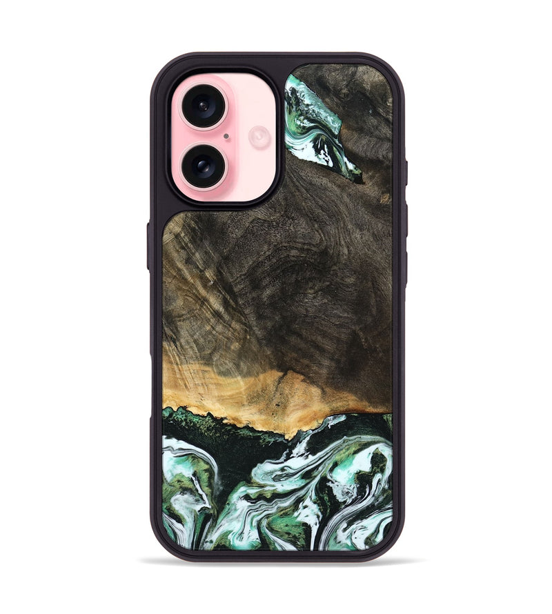 iPhone 16 Wood Phone Case - Arron (Green, 798130)