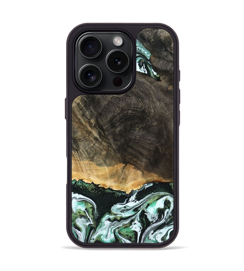 iPhone 16 Pro Wood Phone Case - Arron (Green, 798130)