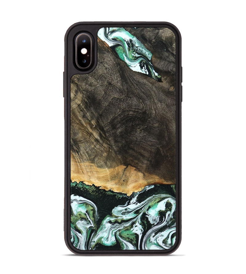 iPhone Xs Max Wood Phone Case - Arron (Green, 798130)