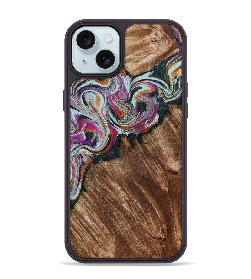 iPhone 15 Plus Wood Phone Case - Newell (Green, 798135)