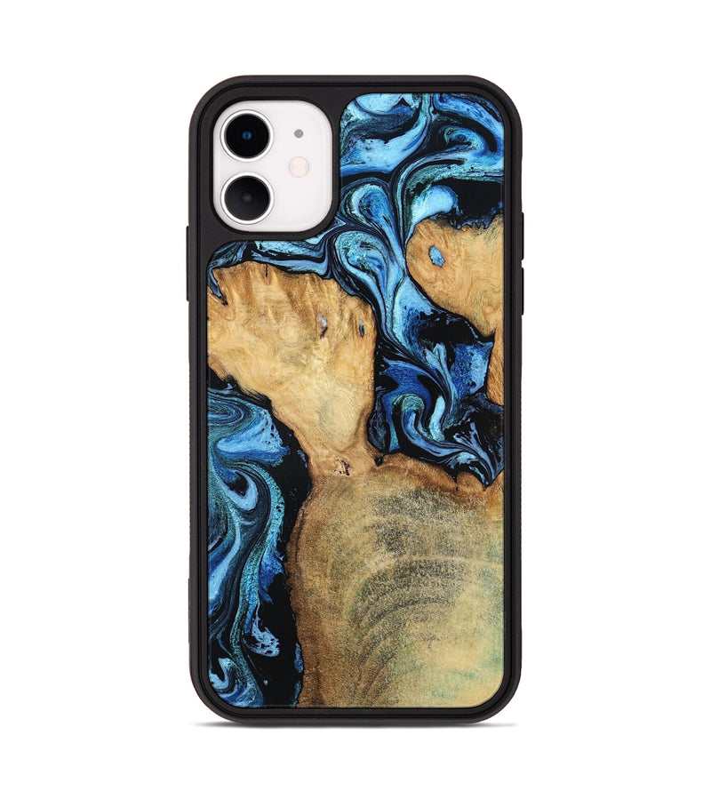 iPhone 11 Wood Phone Case - Huxley (Blue, 798138)