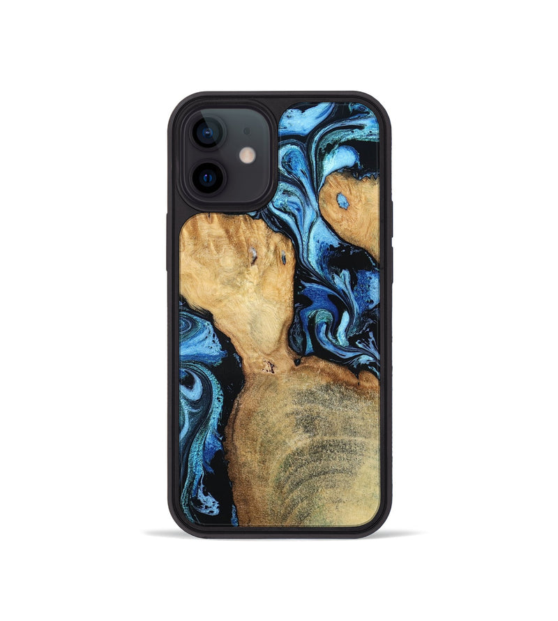 iPhone 12 mini Wood Phone Case - Huxley (Blue, 798138)