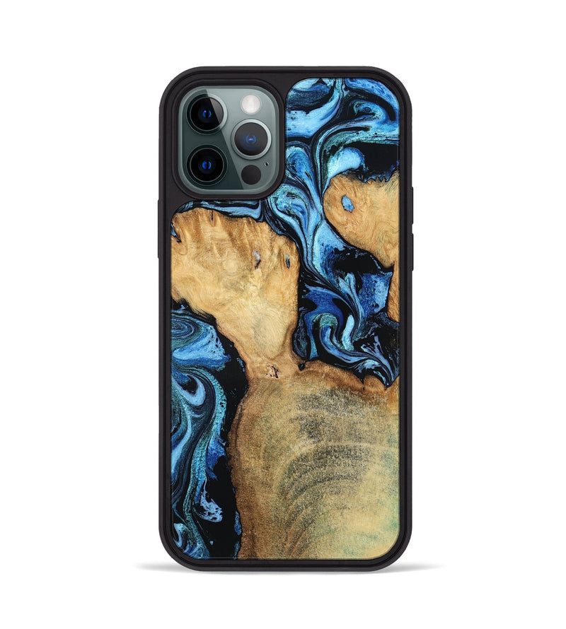 iPhone 12 Pro Wood Phone Case - Huxley (Blue, 798138)