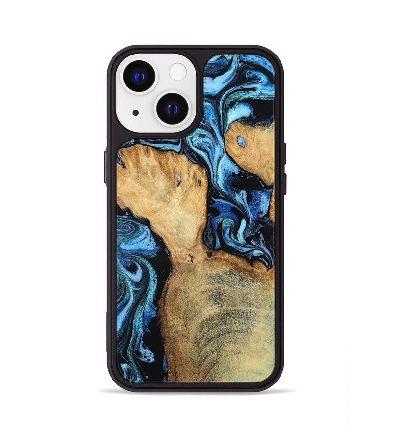iPhone 13 Wood Phone Case - Huxley (Blue, 798138)