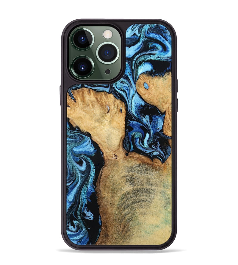 iPhone 13 Pro Max Wood Phone Case - Huxley (Blue, 798138)