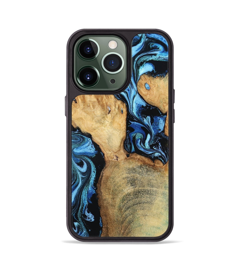 iPhone 13 Pro Wood Phone Case - Huxley (Blue, 798138)