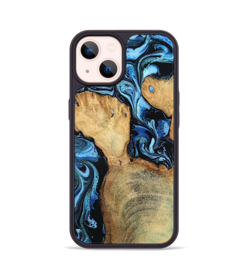 iPhone 14 Wood Phone Case - Huxley (Blue, 798138)