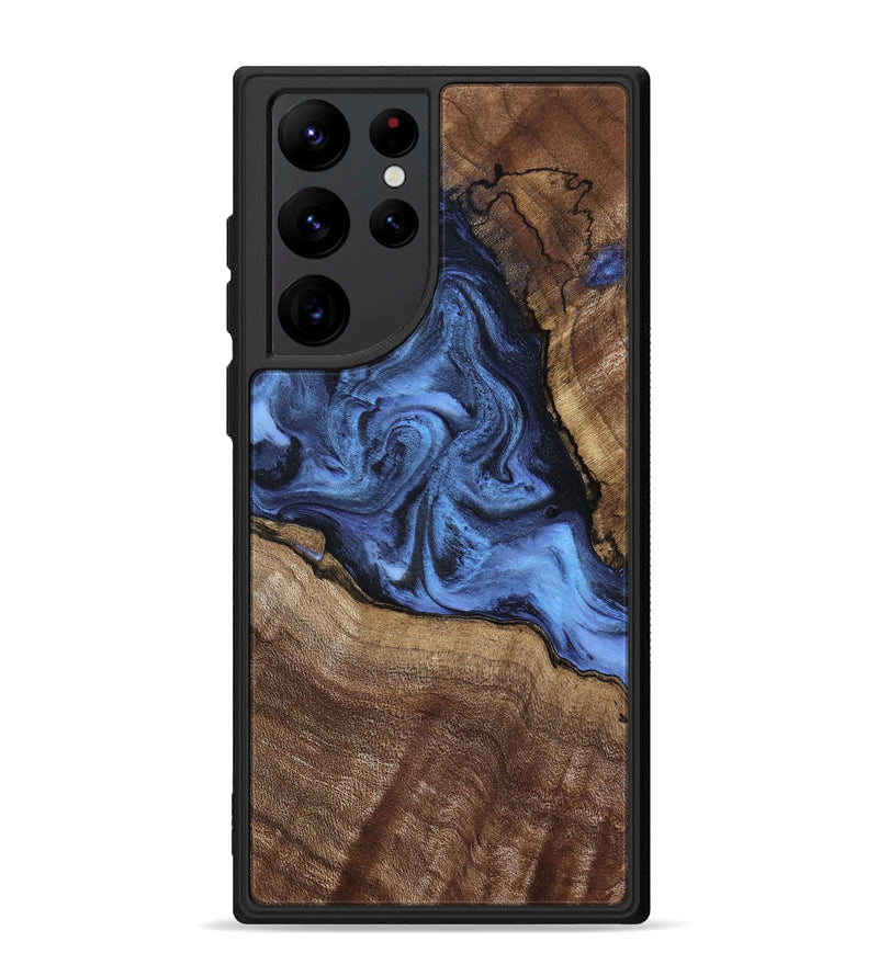Galaxy S22 Ultra Wood Phone Case - Milana (Blue, 798139)