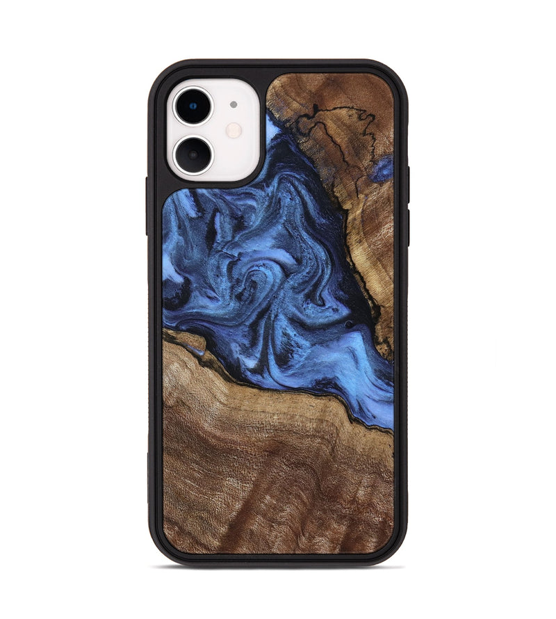 iPhone 11 Wood Phone Case - Milana (Blue, 798139)