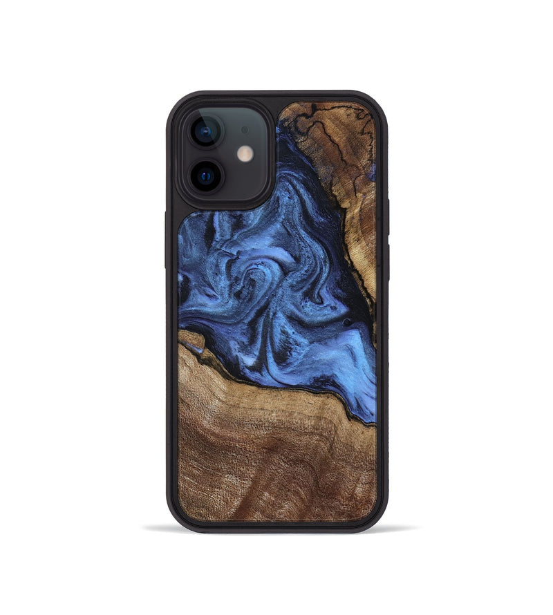 iPhone 12 mini Wood Phone Case - Milana (Blue, 798139)