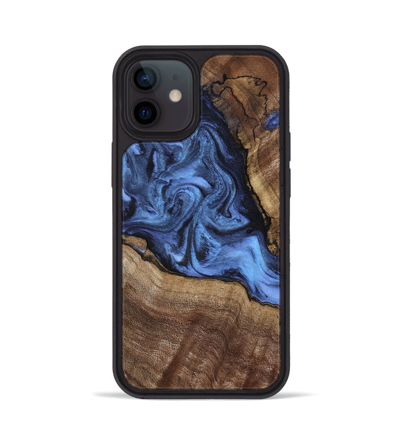 iPhone 12 Wood Phone Case - Milana (Blue, 798139)