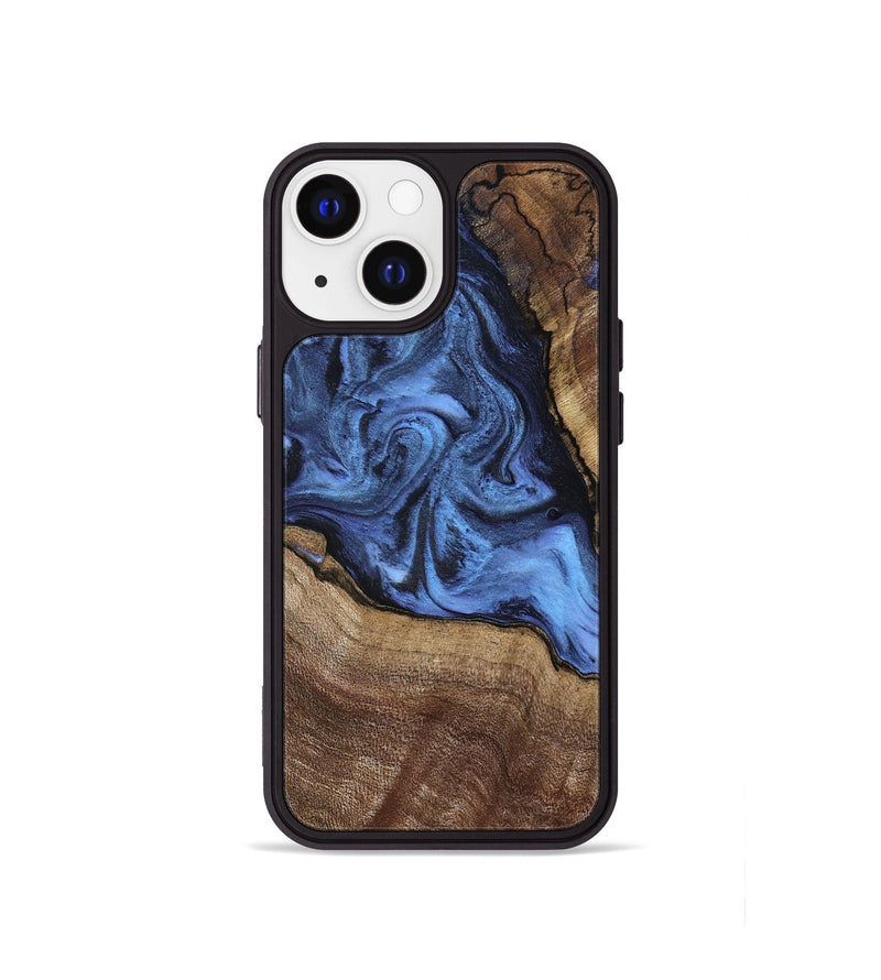 iPhone 13 mini Wood Phone Case - Milana (Blue, 798139)