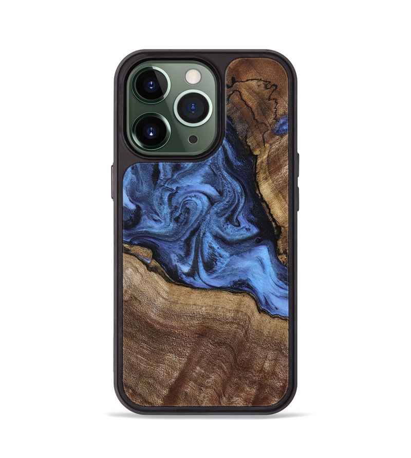 iPhone 13 Pro Wood Phone Case - Milana (Blue, 798139)
