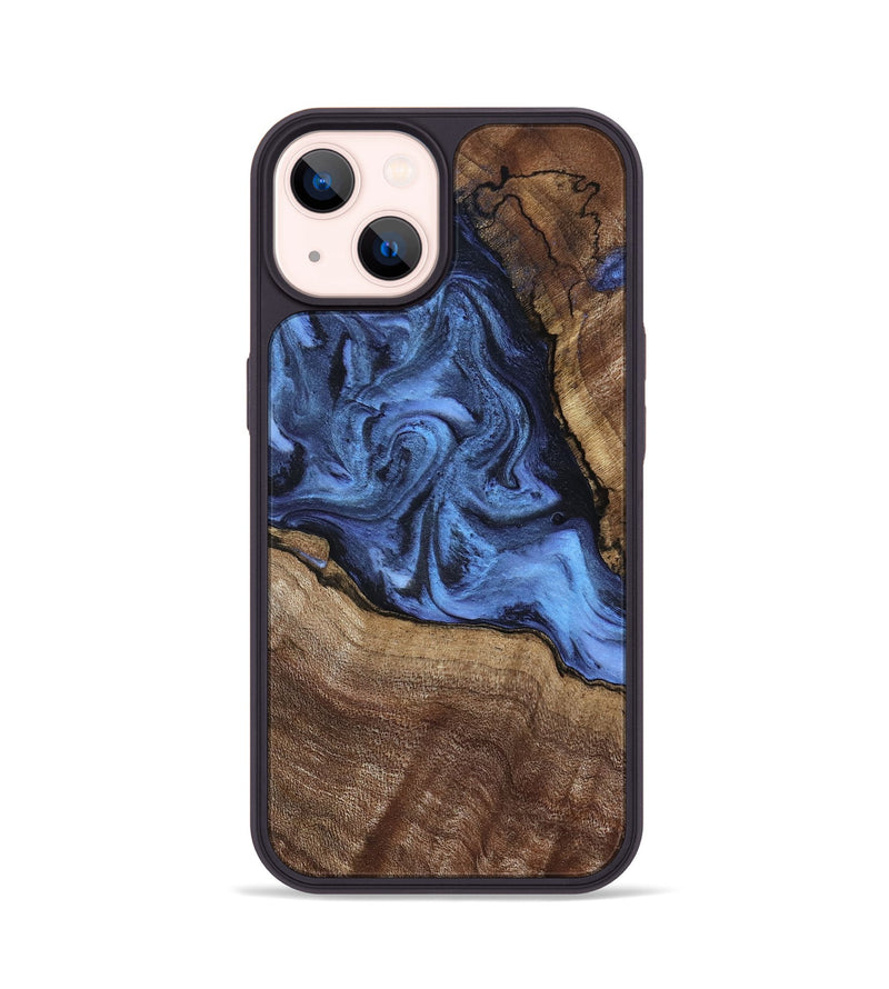 iPhone 14 Wood Phone Case - Milana (Blue, 798139)