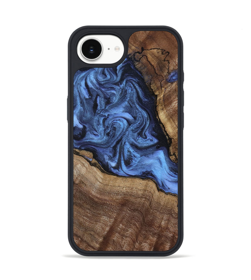 iPhone 16e Wood Phone Case - Milana (Blue, 798139)