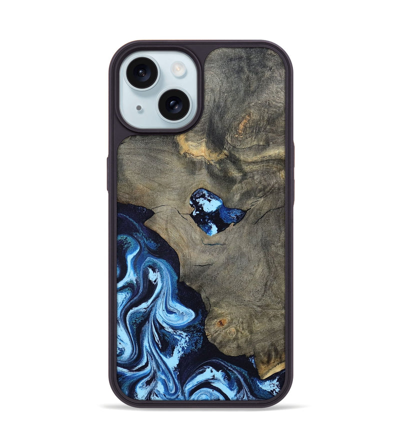 iPhone 15 Wood Phone Case - Freyja (Blue, 798142)
