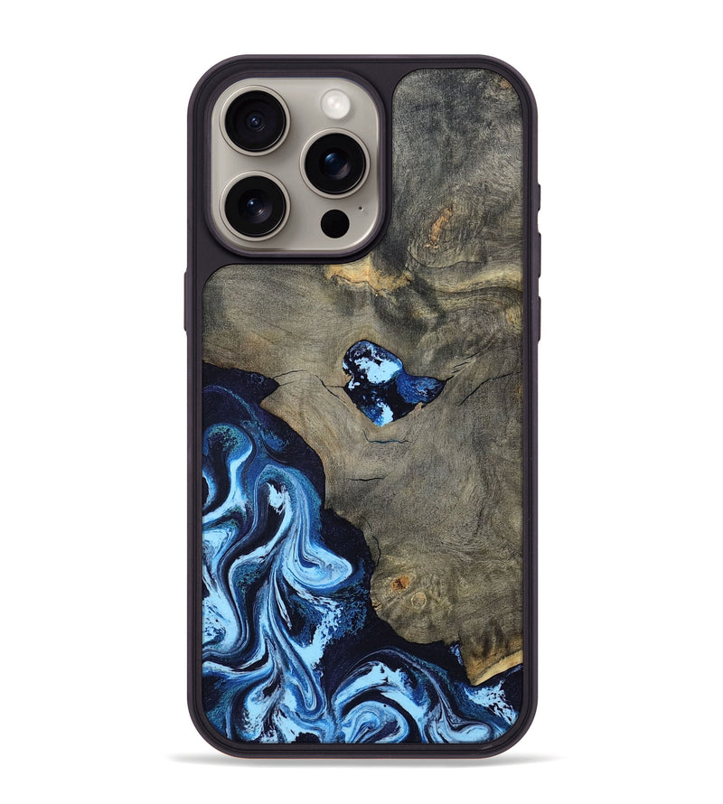 iPhone 15 Pro Max Wood Phone Case - Freyja (Blue, 798142)