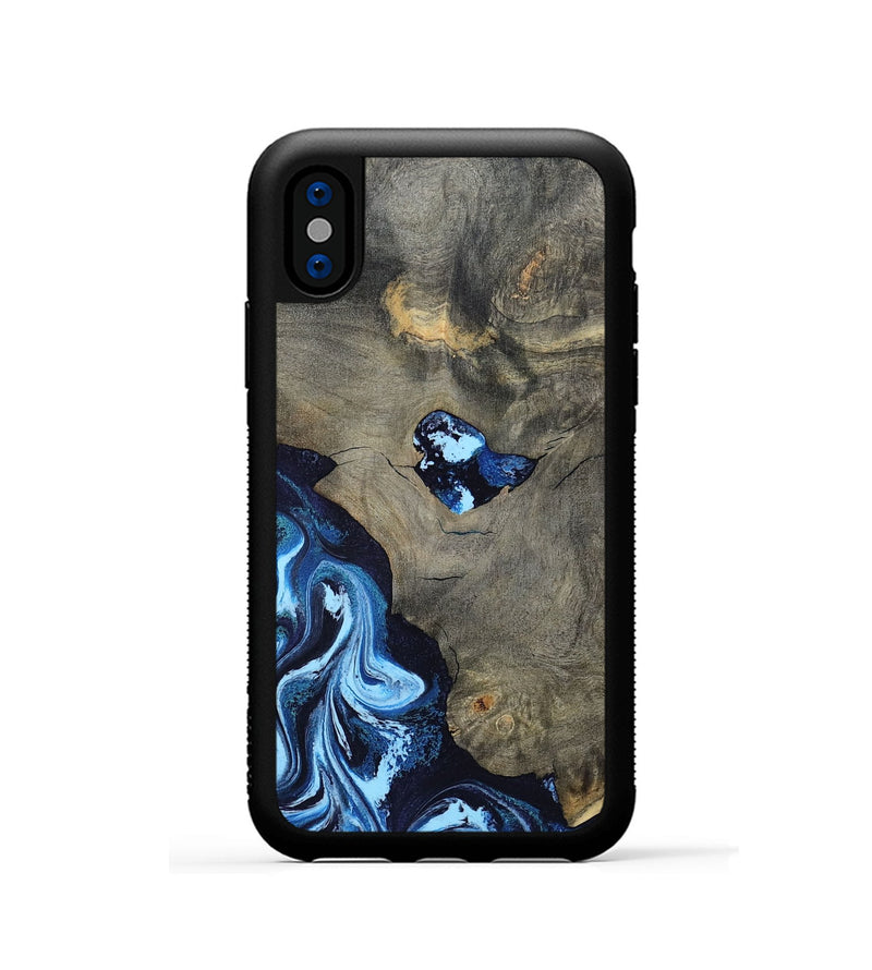 iPhone Xs Wood Phone Case - Freyja (Blue, 798142)