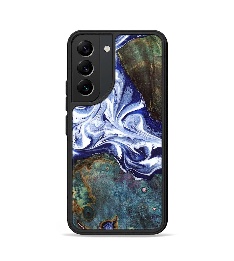Galaxy S22 Wood Phone Case - Denisha (Blue, 798145)